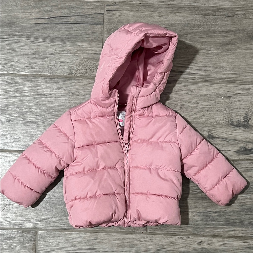 The Children's Place Soft Pink Hooded Puffer Jacket